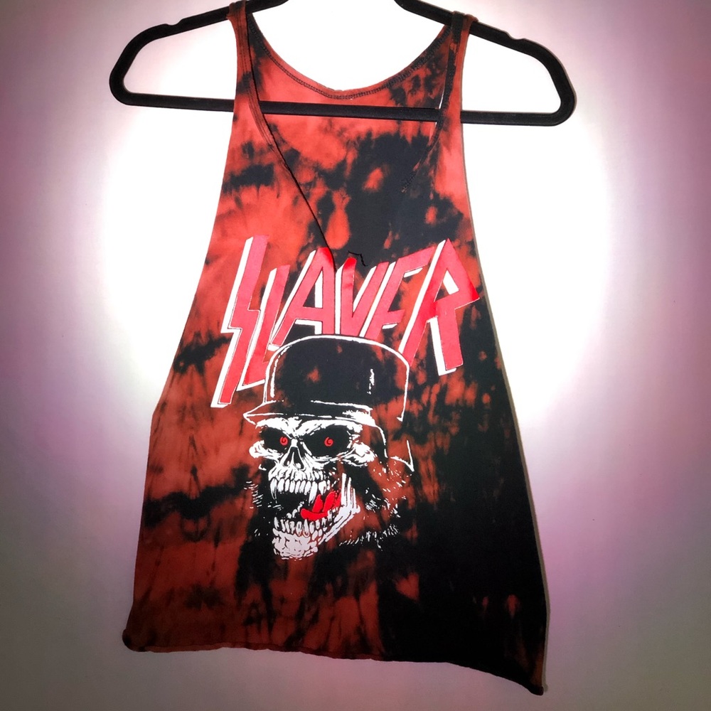 Slayer tank top bleached out